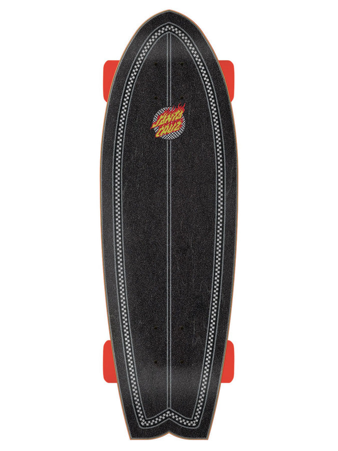 Santa Cruz Shark Flame Dot  8.8'' Complete Cruiser | BLACK