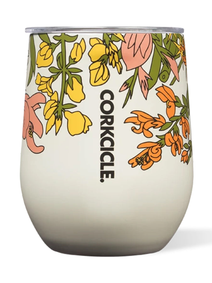 Corkcicle Wildflower Stemless 12oz Cream Cup | WILDFLOWER CREAM