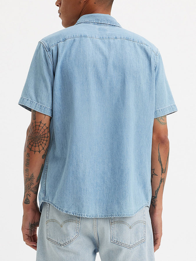 Levis Classic 1 Pocket Standard Stone Wash Buttondown Shirt | FRANKLIN STONE WASH (0128)