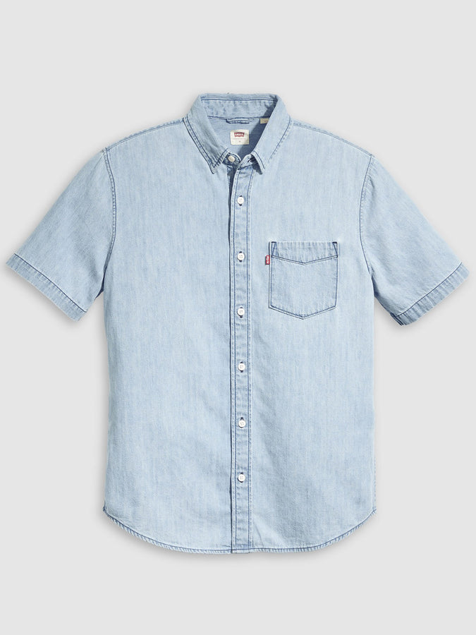 Levis Classic 1 Pocket Standard Stone Wash Buttondown Shirt | FRANKLIN STONE WASH (0128)