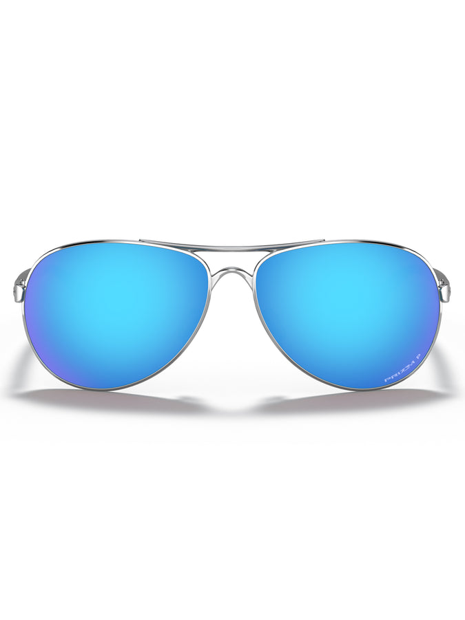 Oakley Feedback Polished Chrome/Prizm Sapphire Sunglasses | PLSH CHROME/PRZM SAP IRID