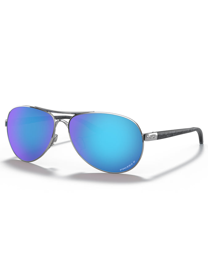Oakley Feedback Polished Chrome/Prizm Sapphire Sunglasses | PLSH CHROME/PRZM SAP IRID