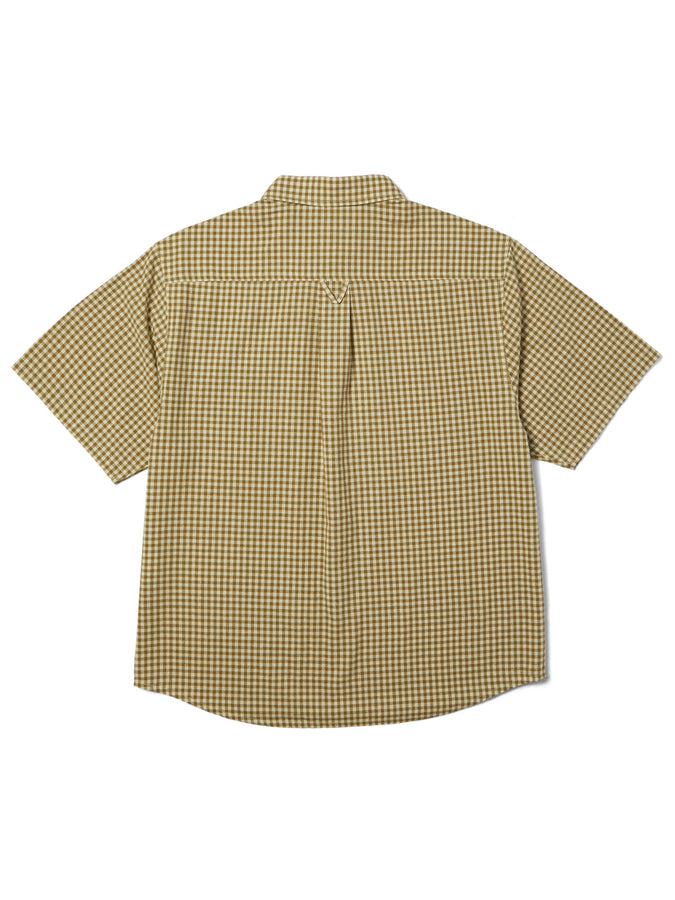 Huf 89 Micro Gingham Oxford S/S Buttondown Shirt Spring 2026 | NATURAL