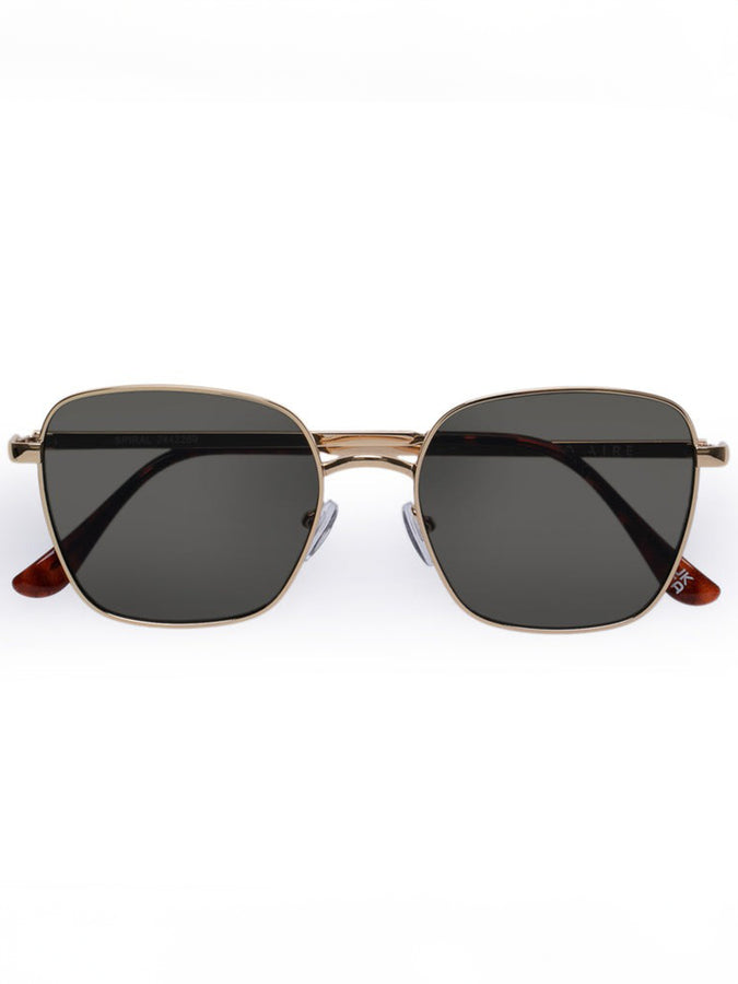 Aire Spiral Gold/Green Mono Sunglasses | GOLD/GREEN MONO