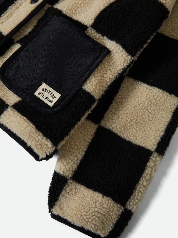 Brixton Deliah Sherpa Jacket Holiday 2025 | BLK/NATURAL FINISH LINE CHECK