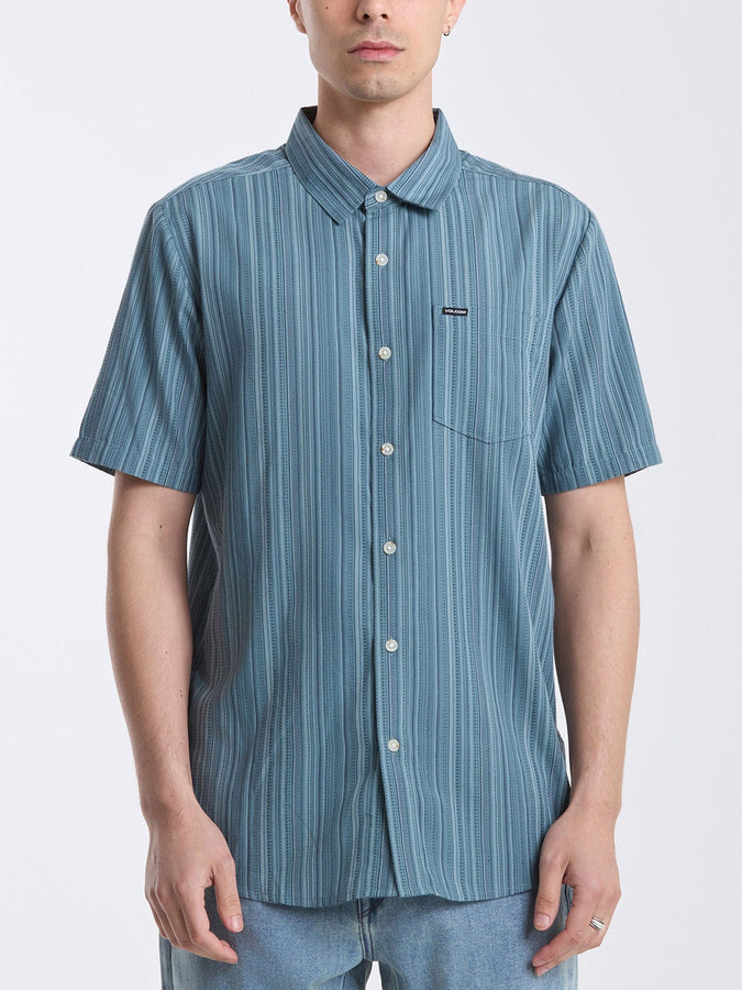 Volcom Jahstripe Short Sleeve Buttondown Shirt Spring 2026 | 2TONEOLV (TW0)