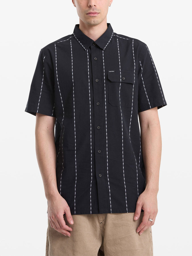 Volcom Withworth Short Sleeve Buttondown Shirt Spring 2026 | GLOSS BLACK (GB0)