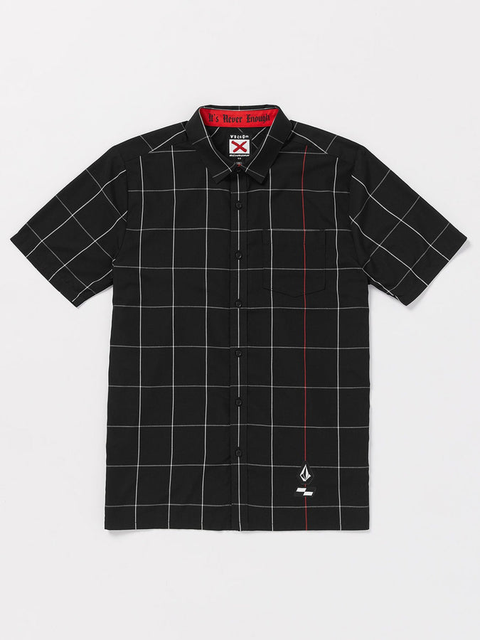 Volcom Schroff Plaid Buttondown Shirt Summer 2024 | BLACK (BLK)