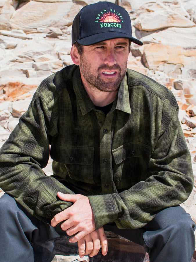 Volcom Shadowstone Flannel Buttondown Shirt fall 2024 | WINTERMOSS (WMS)