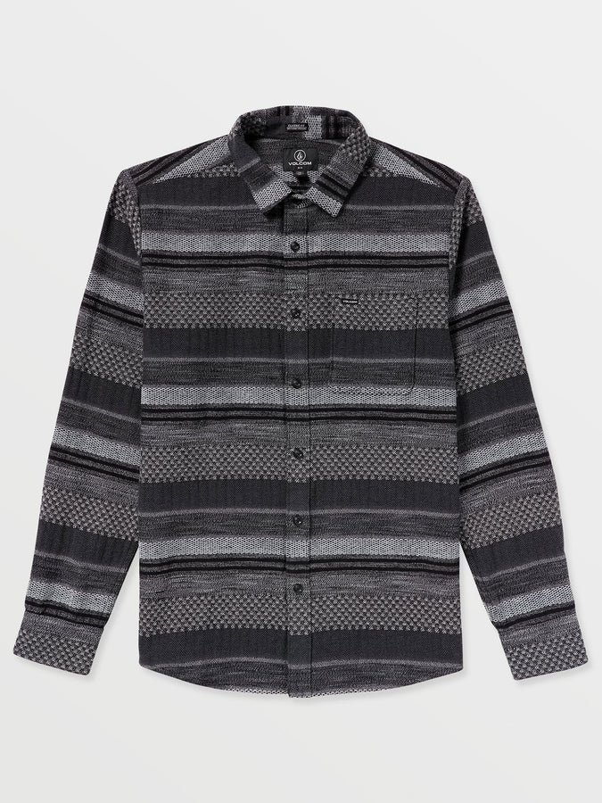 Volcom Confuzzled Long Sleeve Buttondown Shirt Fall 2025 | BLACK (BLK)