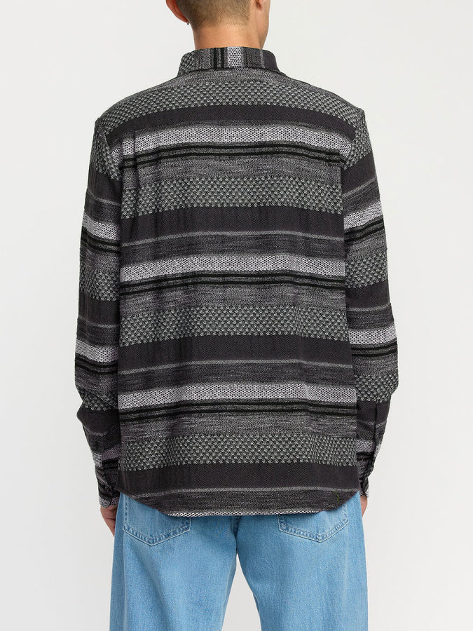 Volcom Confuzzled Long Sleeve Buttondown Shirt Fall 2025 | BLACK (BLK)