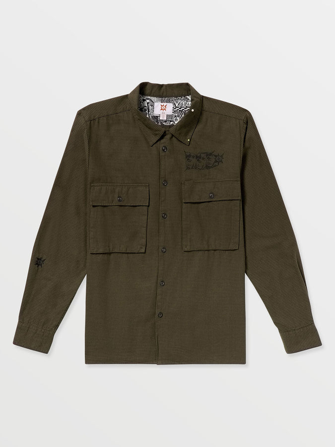 Volcom Povj Long Sleeve Buttondown Shirt Fall 2025 | WREN (WRE)
