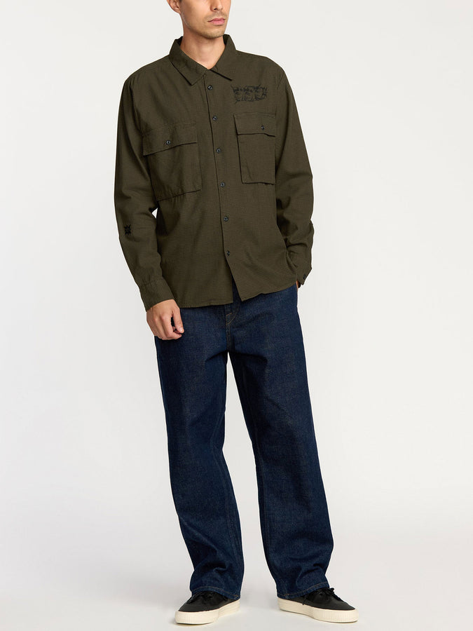 Volcom Povj Long Sleeve Buttondown Shirt Fall 2025 | WREN (WRE)