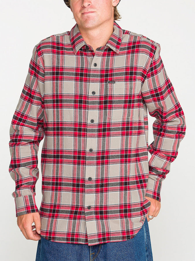 Volcom Caden Plaid Long Sleeve Buttondown Shirt Fall 2026 | MOONBEAM (MBM)