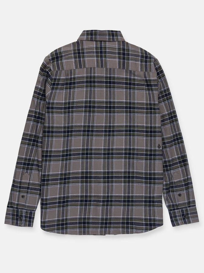 Volcom Caden Plaid Long Sleeve Buttondown Shirt Fall 2026 | PEWTER (PEW)