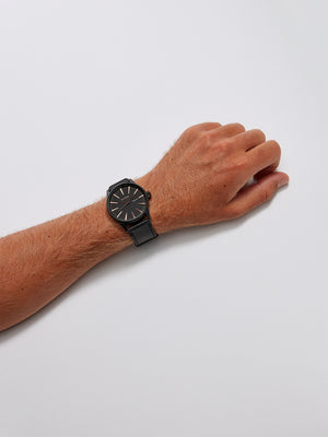 Nixon Sentry Leather All Black Watch 2024