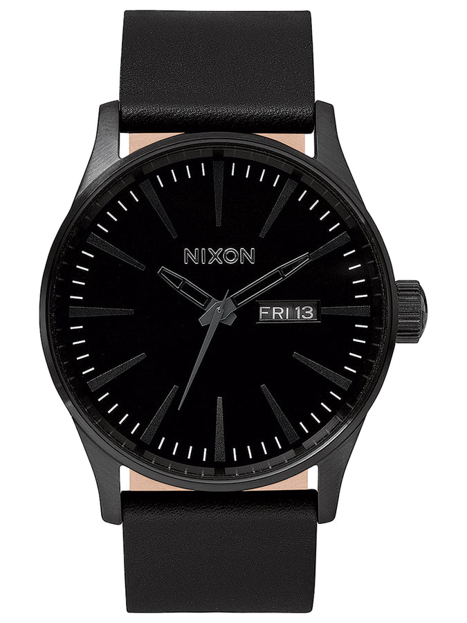 Nixon Sentry Leather All Black Watch 2024 | ALL BLACK (001)