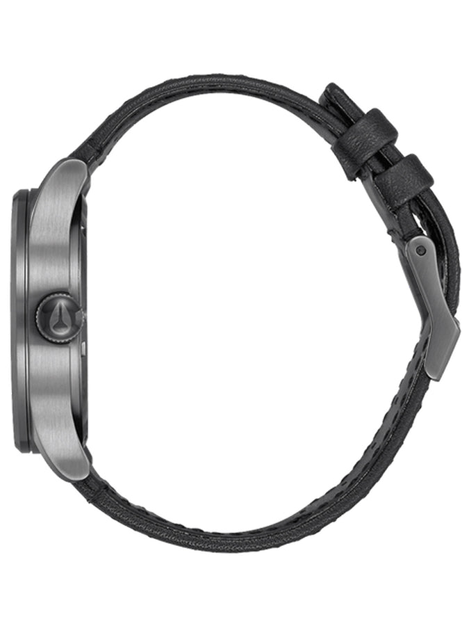 Nixon Sentry Leather Gunmetal/Black Watch 2025 | GUNMETAL/BLACK (1531)
