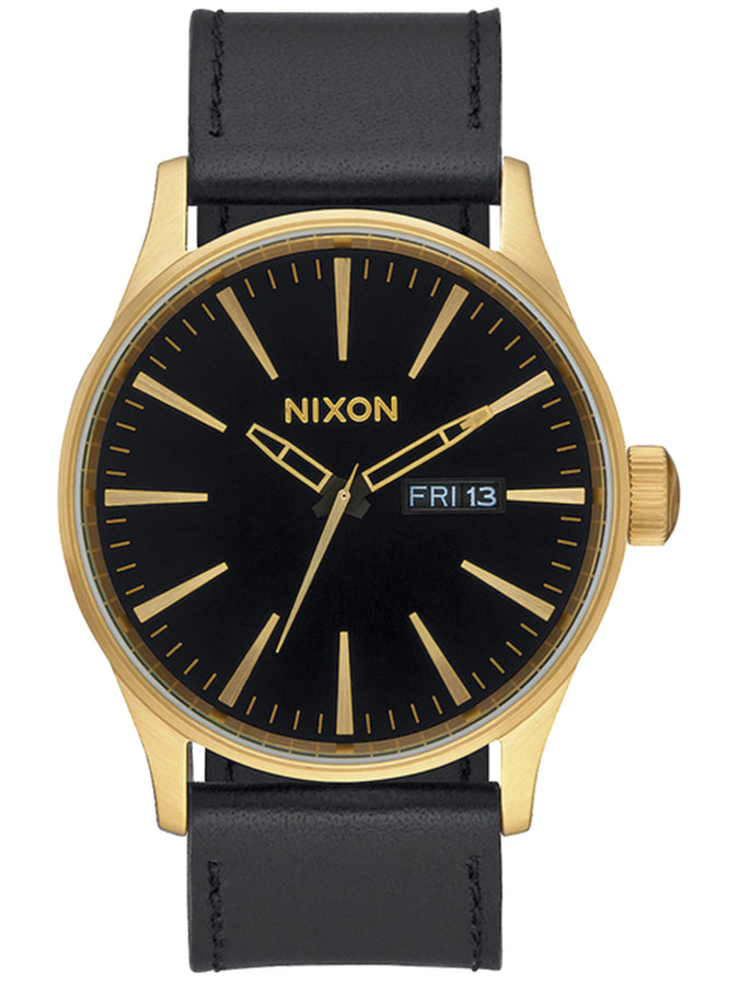Nixon Sentry Leather Gold/Black Watch 2025 | GOLD/BLACK (513)