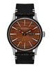 Nixon Sentry Leather Red Oaks Silver/Rosewood/Black Watch
