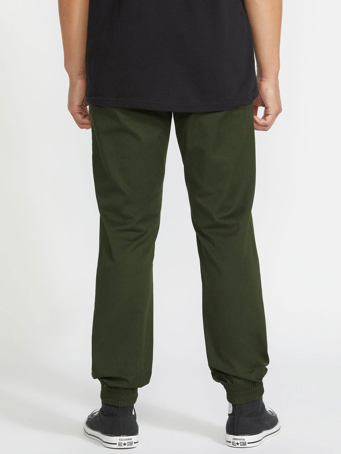 Volcom Frickin Slim Jogger Pants Fall 2025 | DARK GREEN (DKG)
