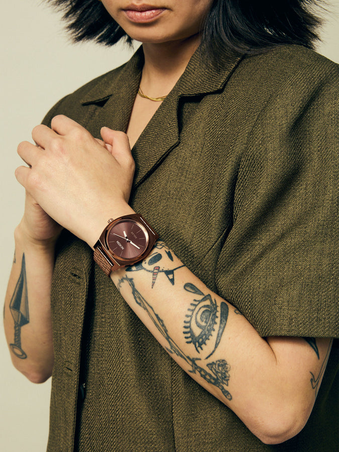 Nixon Time Teller Solar Chocolate/Cappuccino Watch | CHOCOLATE/CAPPUCCINO (5243)
