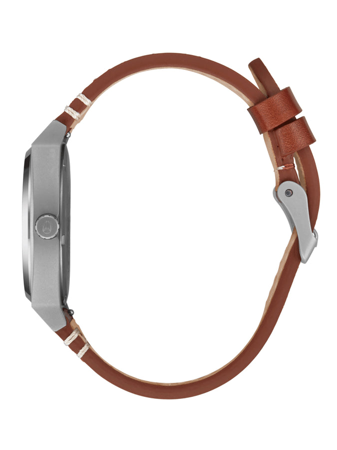 Nixon Time Teller Leather Watch | GUNMTL/BSLT/SIENNA (5195)