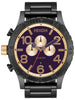 Nixon 51-30 Chrono Gunmetal/Blackberry/Gold Watch 2024