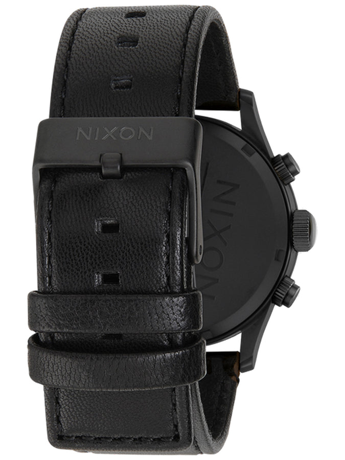 Nixon Sentry Chrono Leather Matte Black/Gold/Black Watch 2025 | MATTE BLACK/GOLD/BLACK (3088)