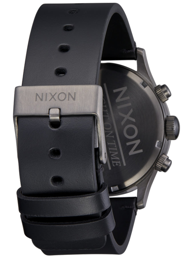 Nixon Sentry Chrono Leather All Gunmetal/Black Watch 2025 | ALL GUNMETAL/BLACK (680)