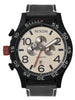 Nixon 51-30 Chrono Leather Black/Pumice/Charcoal