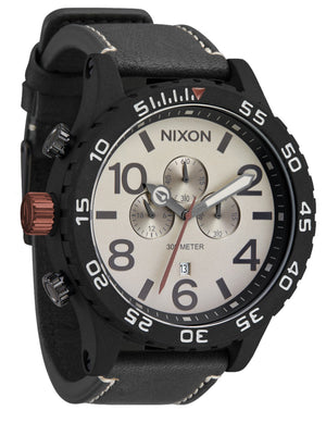 Nixon 51-30 Chrono Leather Black/Pumice/Charcoal