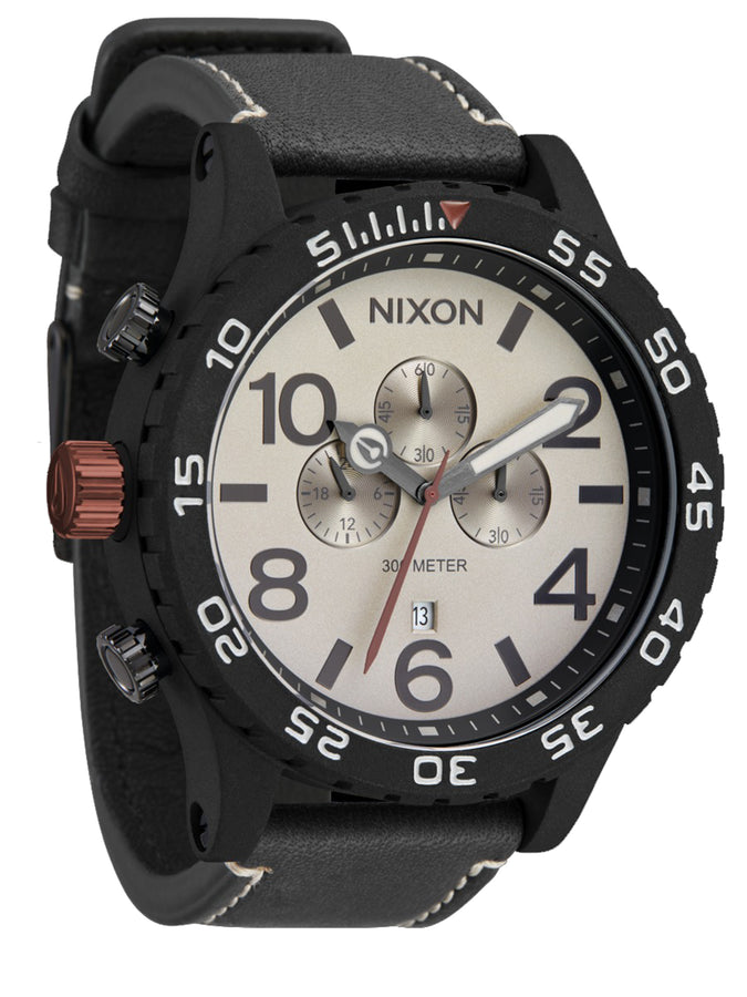 Nixon 51-30 Chrono Leather Black/Pumice/Charcoal | EMPIRE