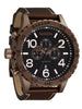 Nixon 51-30 Chrono Leather Chocolate/Dark Roast/Brown Watch