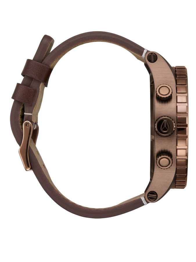 Nixon 51-30 Chrono Leather Chocolate/Dark Roast/Brown Watch | CHOCOLATE/DARK RST/BRWN (5240)