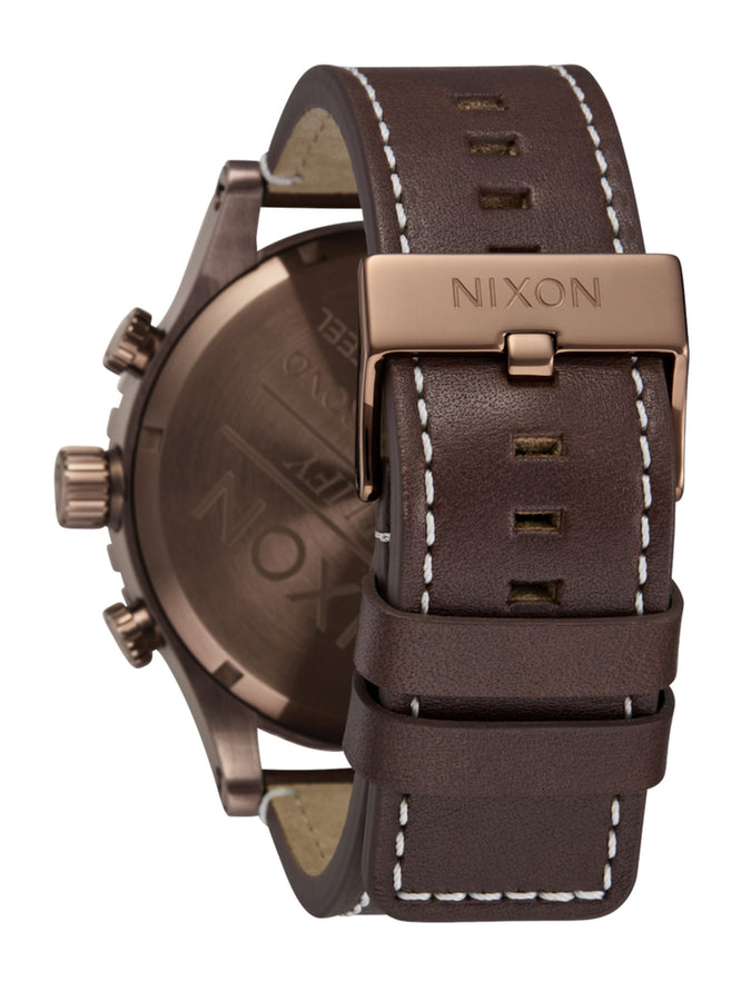 Nixon 51-30 Chrono Leather Chocolate/Dark Roast/Brown Watch | CHOCOLATE/DARK RST/BRWN (5240)