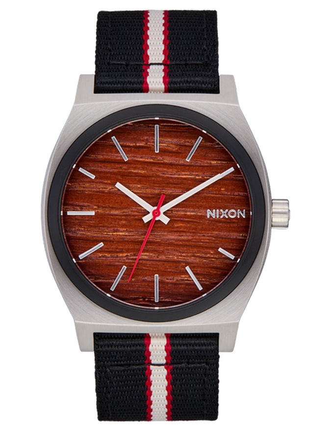 Nixon Time Teller Nylon Re Oaks Silver/Rosewood/Black Watch | SLVR/ROSEWOOD/BLK STRPE (5343)