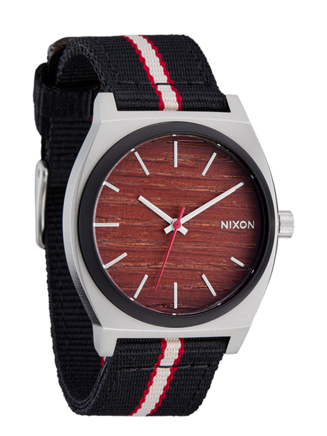 Nixon Time Teller Nylon Re Oaks Silver/Rosewood/Black Watch | SLVR/ROSEWOOD/BLK STRPE (5343)