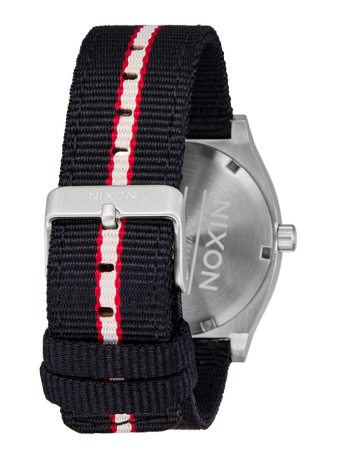 Nixon Time Teller Nylon Re Oaks Silver/Rosewood/Black Watch | SLVR/ROSEWOOD/BLK STRPE (5343)