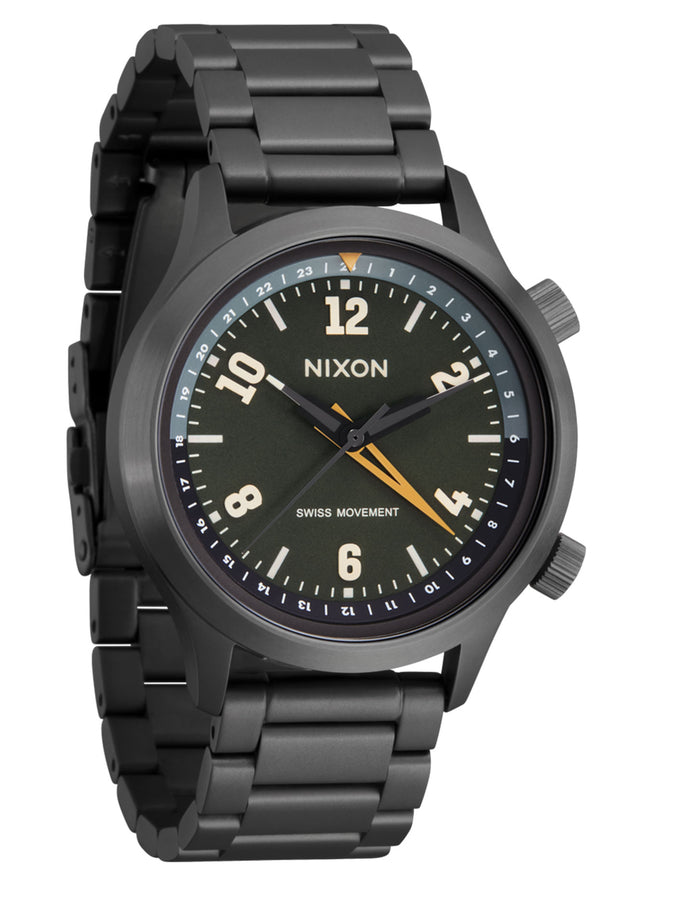 Nixon Drifter 40 Gunmetal/Kobu Green Watch | GUNMETAL/KOBU GREEN (5290)