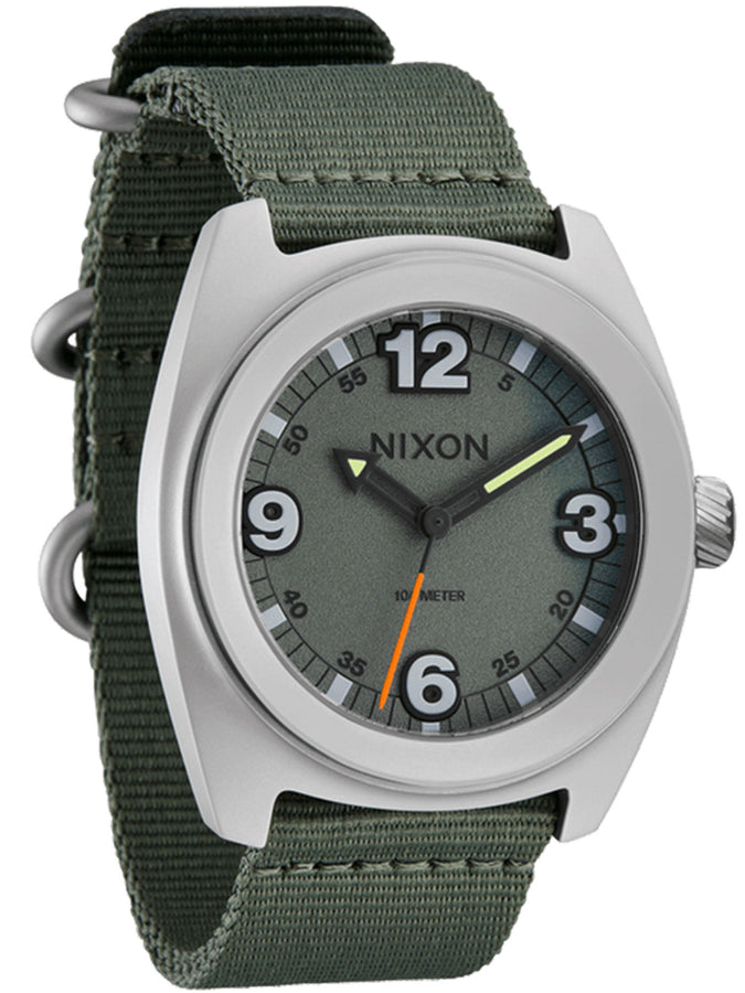 Nixon Clutch 42 Matte Silver/Thyme Watch 2025 | MATTE SILVER/THYME (5350)