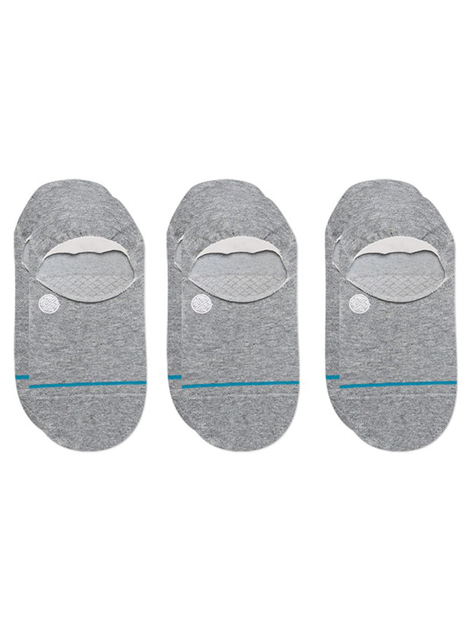 Stance Icon No Show 3 Pack Grey Heather Socks | HEATHER GREY (HGR)