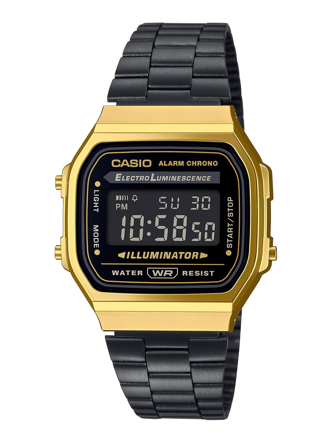 Casio Vintage Black/Gold Watch | BLACK/GOLD