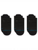 Stance Icon Low Tab 3 Pack Black/Black Socks