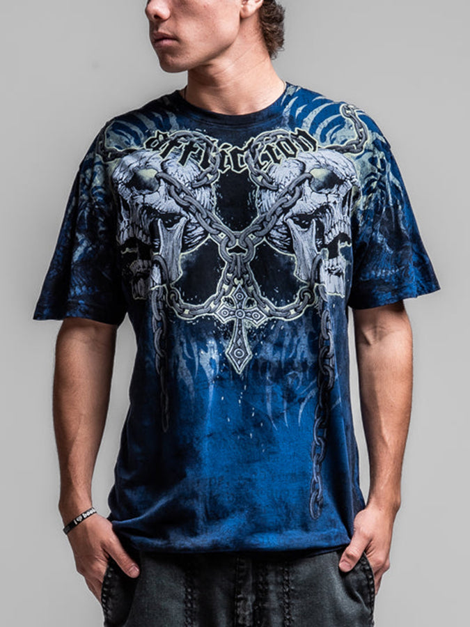 Affliction Decimation T-Shirt Fall 2026 | NAVY/BLACK MINERAL WASH