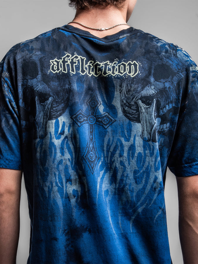Affliction Decimation T-Shirt Fall 2026 | NAVY/BLACK MINERAL WASH