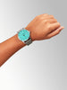 Nixon Sentry Stainless Steel Silver/Turquoise Watch