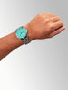 Nixon Sentry Stainless Steel Silver/Turquoise Watch