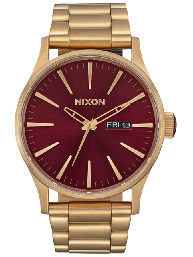 Nixon Sentry Stainless Steel Oxblood Sunray/Gold Watch 2025 | OXBLOOD SUNRAY/GOLD (5094)
