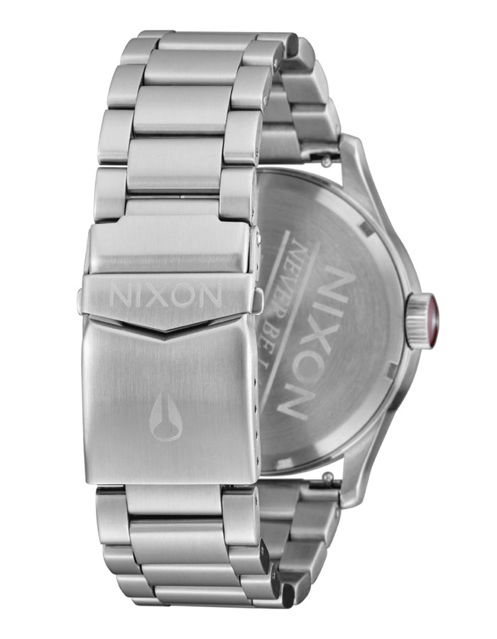 Nixon The Sentry SS Silver/Cranberry Watch | SILVER/CRANBERRY (5198)